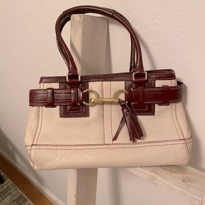 Coach Cream & Mahogany vintage leather purse
